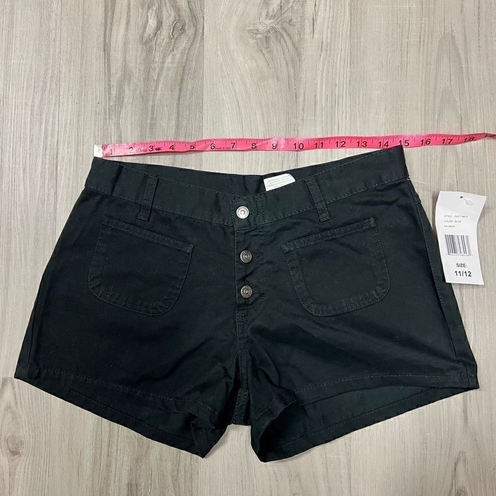 NWT vintage deadstock Y2k Jordache Black Button up Short Size 11/12 - Picture 3 of 14